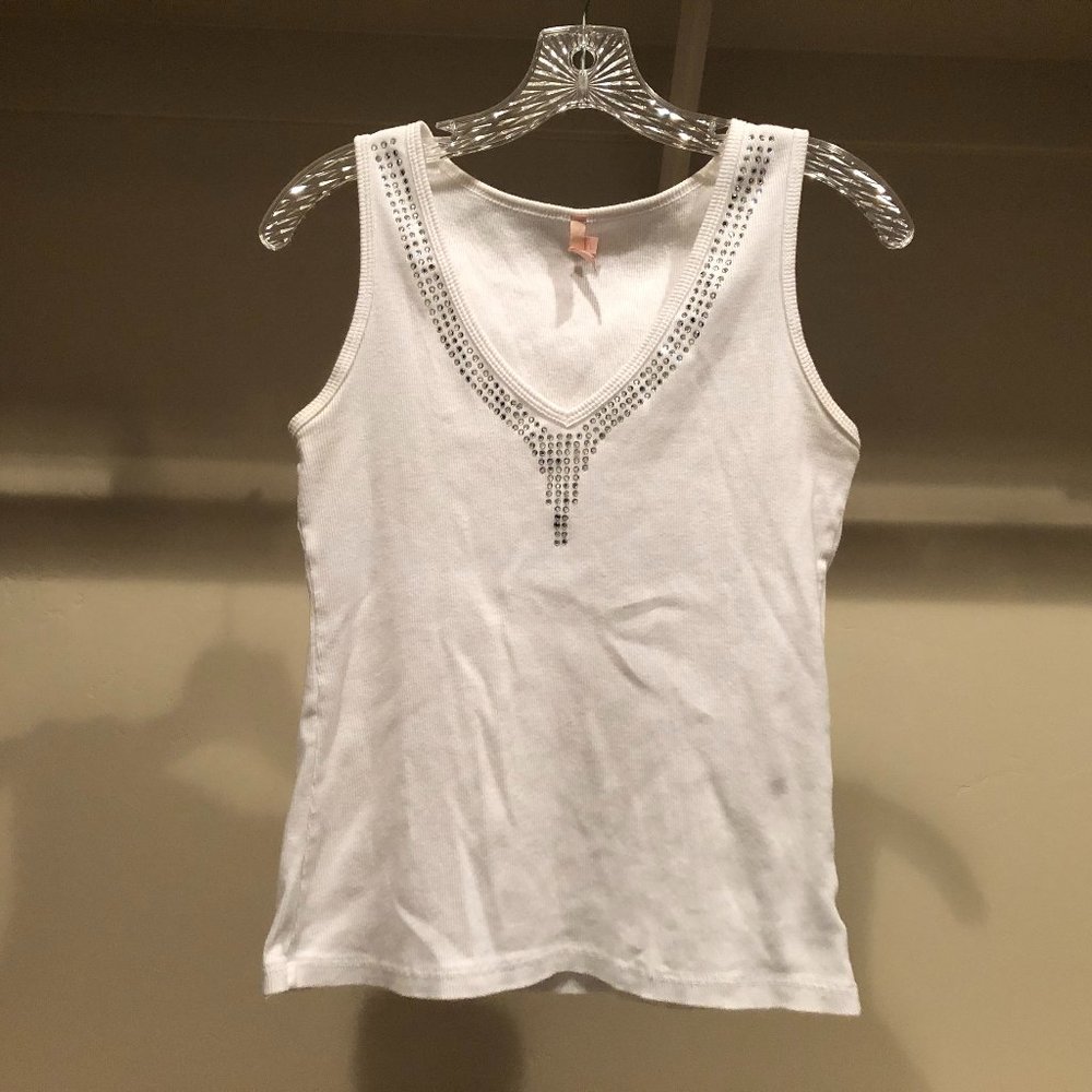 ME & KO Rhinestone Tank Top Size L